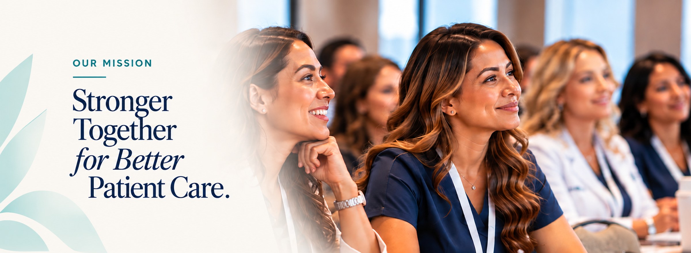 Dermatology nurse practitioners and physician assistants listening attentively during a conference session.